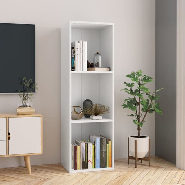 vidaXL bogreol/tv-bord 36x30x114 cm konstrueret træ hvid -  Bogskabe & reoler