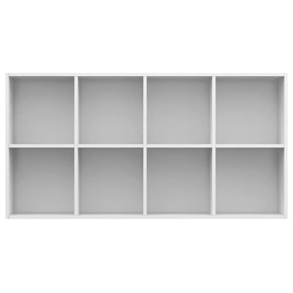 vidaXL Kirjahylly/senkki korkeakiilto valk. 66x30x130 cm tekninen puu - Kirjahyllyt