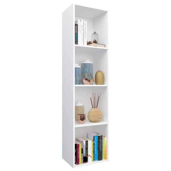 vidaXL bogreol/tv-bord 36x30x143 cm konstrueret træ hvid -  Bogskabe & reoler