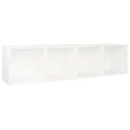 Miniatyrbillede 9 af 11: vidaXL bogreol/tv-bord 36x30x143 cm konstrueret træ hvid -  Bogskabe & reoler