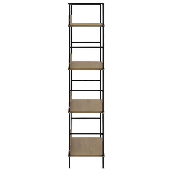 vidaXL bogreol 60x27,6x124,5 cm 4 hylder konstrueret træ egetræsfarve - Bogskabe & reoler