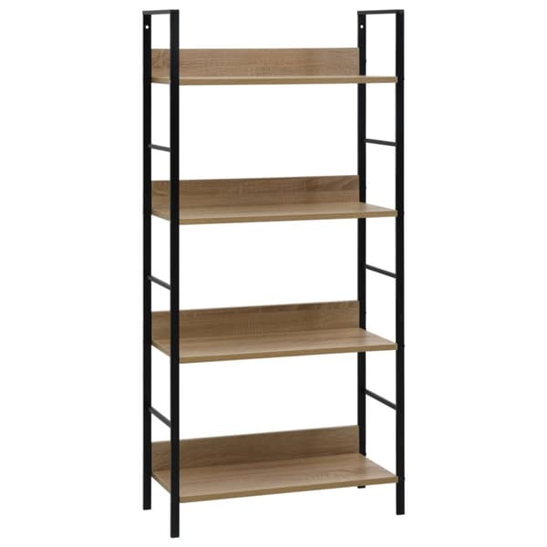 vidaXL bogreol 60x27,6x124,5 cm 4 hylder konstrueret træ egetræsfarve -  Bogskabe & reoler