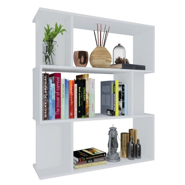 vidaXL bogreol/rumdeler 80x24x96 cm konstrueret træ hvid -  Bogskabe & reoler