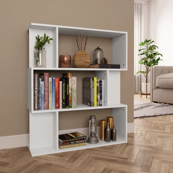 vidaXL bogreol/rumdeler 80x24x96 cm konstrueret træ hvid -  Bogskabe & reoler