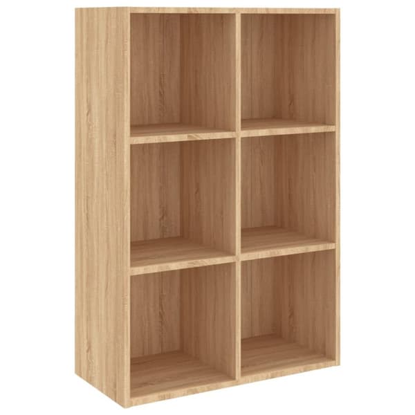 vidaXL bogreol/skænk 66x30x98 cm konstrueret træ sonoma-eg - Bogskabe & reoler