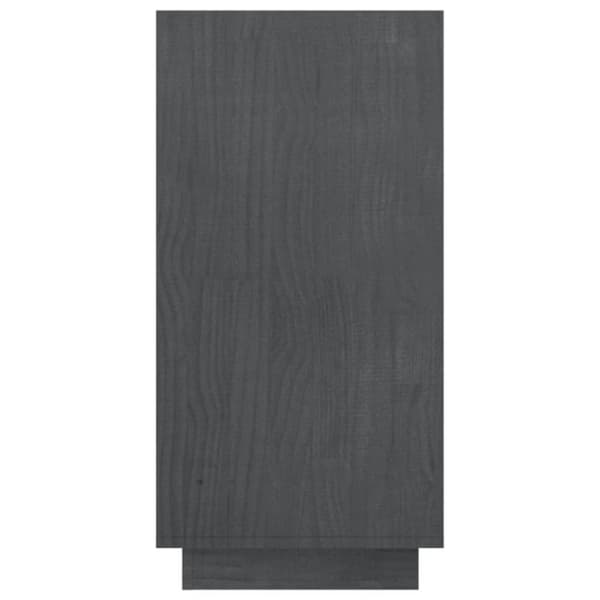 vidaXL bogreol 80x35x71 cm massivt fyrretræ grå -  Bogskabe & reoler