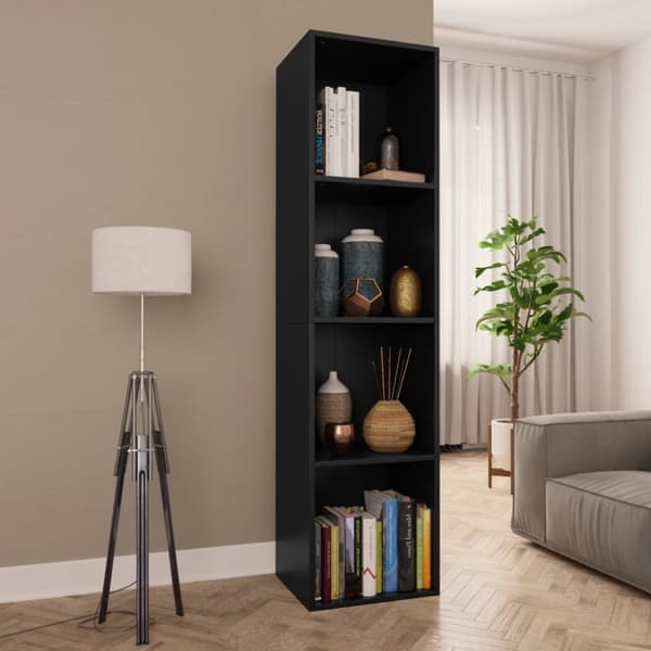 vidaXL bogreol/tv-bord 36x30x143 cm konstrueret træ sort -  Bogskabe & reoler