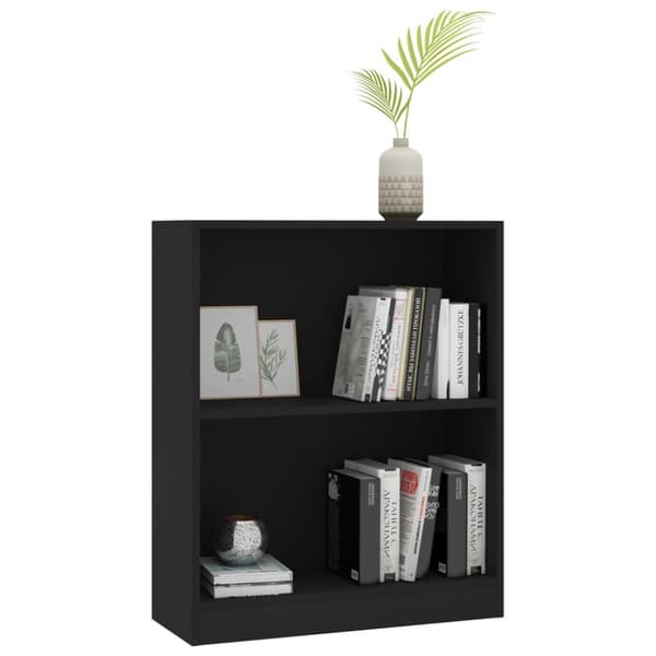 vidaXL Bokhylla svart 60x24x76 cm konstruerat trä - Bokhyllor & fristående hyllor