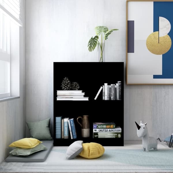 vidaXL Bokhylla svart 60x24x76 cm konstruerat trä - Bokhyllor & fristående hyllor