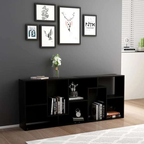 vidaXL Kirjahylly musta 67x24x161 cm tekninen puu -  Kirjahyllyt
