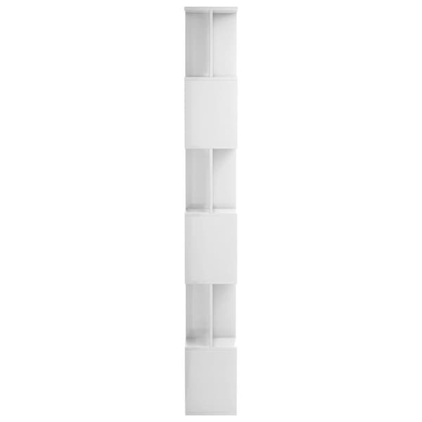 vidaXL bogskab/rumdeler 80 x 24 x 192 cm spånplade hvid højglans - Bogskabe & reoler