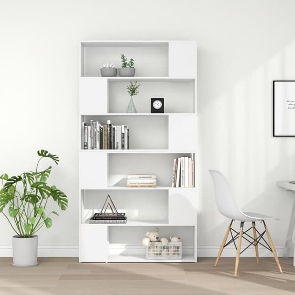 vidaXL bogreol/rumdeler 100x24x188 cm hvid -  Bogskabe & reoler