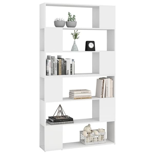 vidaXL bogreol/rumdeler 100x24x188 cm hvid -  Bogskabe & reoler