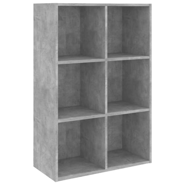 vidaXL bogreol/skænk 66x30x98 cm konstrueret træ betongrå -  Bogskabe & reoler
