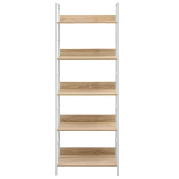 vidaXL bogreol 60x27,6x158,5 cm 5 hylder konstrueret træ egetræsfarvet - Bogskabe & reoler