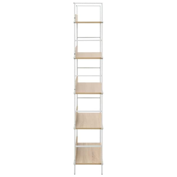 vidaXL bogreol 60x27,6x158,5 cm 5 hylder konstrueret træ egetræsfarvet - Bogskabe & reoler