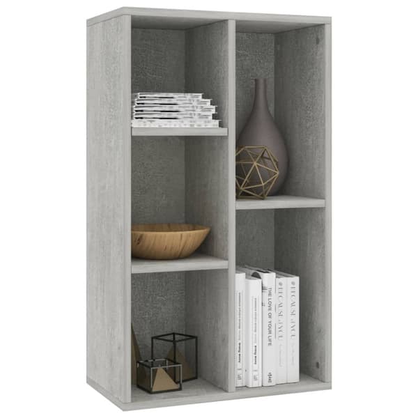 vidaXL bogskab/skænk 50x25x80 cm spånplade betongrå - Bogskabe & reoler