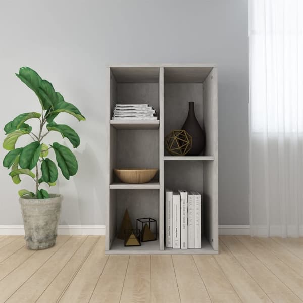 vidaXL bogskab/skænk 50x25x80 cm spånplade betongrå -  Bogskabe & reoler