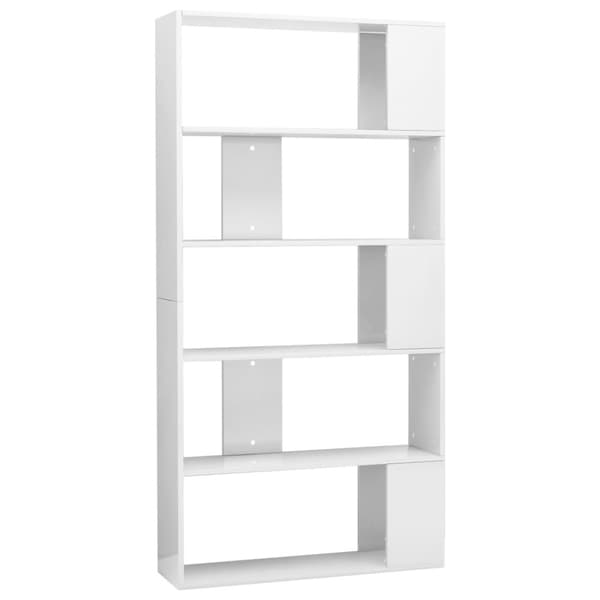 vidaXL bogskab/rumdeler 80 x 24 x 159 cm spånplade hvid højglans -  Bogskabe & reoler