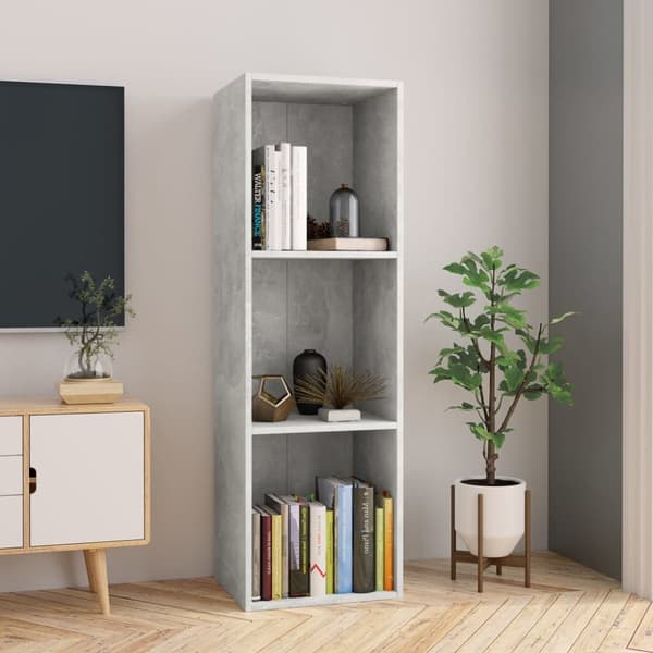 vidaXL Kirjakaappi betoninharmaa 36x30x114 cm tekninen puu -  Kirjahyllyt
