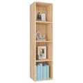 Miniatyrbillede 4 af 11: vidaXL bogreol/tv-bord 36x30x143 cm konstrueret træ Sonoma-eg -  Bogskabe & reoler