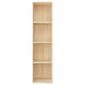 Miniatyrbillede 5 af 11: vidaXL bogreol/tv-bord 36x30x143 cm konstrueret træ Sonoma-eg -  Bogskabe & reoler