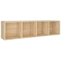 Miniatyrbillede 9 af 11: vidaXL bogreol/tv-bord 36x30x143 cm konstrueret træ Sonoma-eg -  Bogskabe & reoler