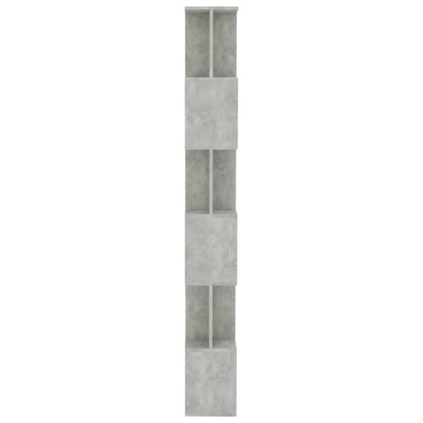 vidaXL bogskab/rumdeler 80x24x192 cm spånplade betongrå -  Bogskabe & reoler