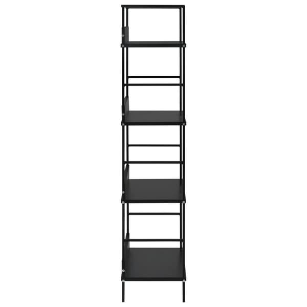 vidaXL bogreol med 4 hylder 60x27,6x124,5 cm konstrueret træ sort -  Bogskabe & reoler