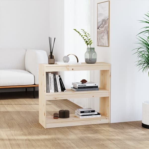 vidaXL bogreol/rumdeler 80x30x71,5 massivt fyrretræ - Bogskabe & reoler