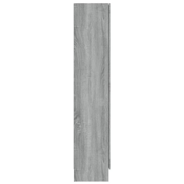 vidaXL vitrineskab 82,5x30,5x150 cm konstrueret træ grå sonoma-eg -  Bogskabe & reoler