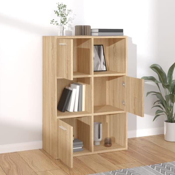 vidaXL kontorreol 60x29,5x90 cm konstrueret træ sonoma-eg -  Bogskabe & reoler