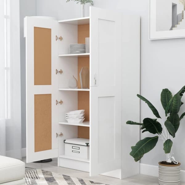 vidaXL bogskab 82,5x30,5x150 cm spånplade hvid - Bogskabe & reoler