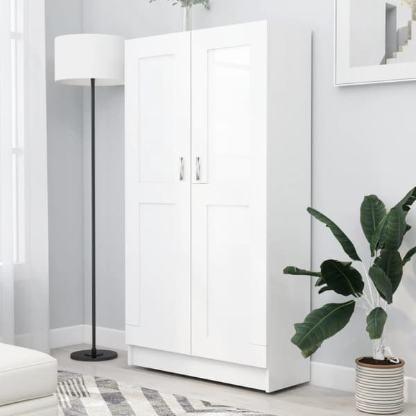 vidaXL bogskab 82,5x30,5x150 cm spånplade hvid - Bogskabe & reoler