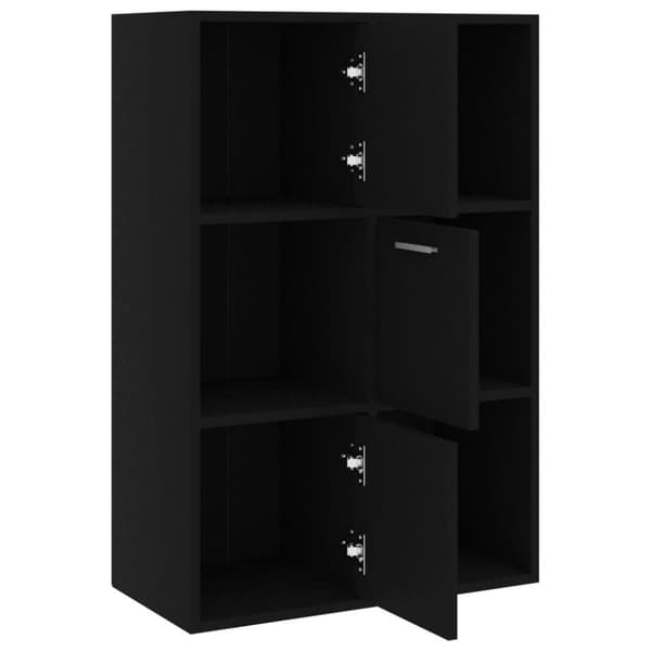 vidaXL kontorreol 60x29,5x90 cm konstrueret træ sort - Bogskabe & reoler
