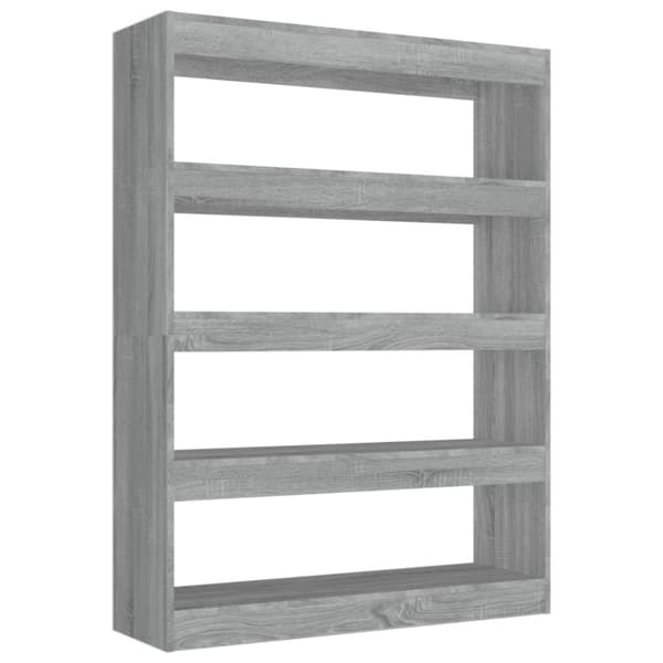 vidaXL bogreol/rumdeler 100x30x135 cm grå sonoma-eg - Bogskabe & reoler
