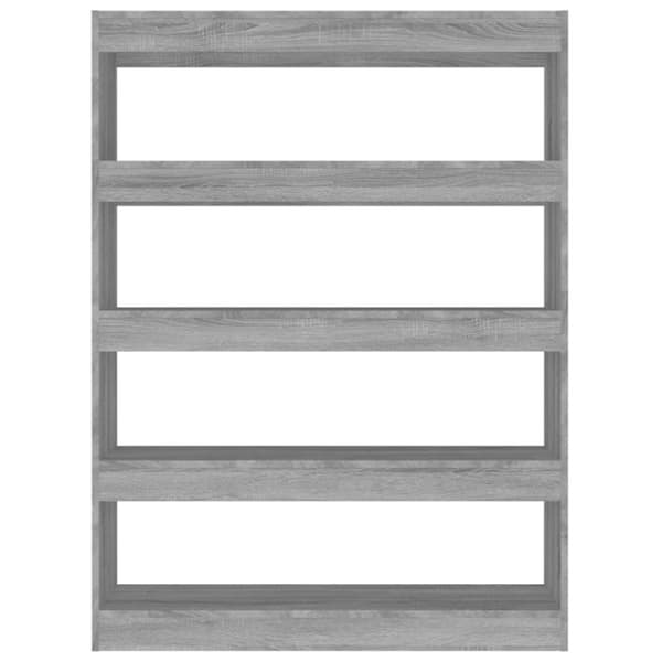 vidaXL bogreol/rumdeler 100x30x135 cm grå sonoma-eg - Bogskabe & reoler