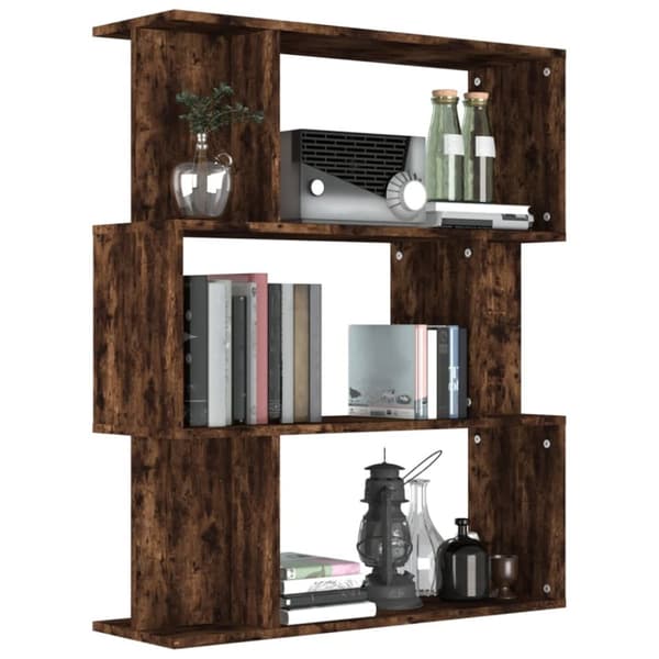 vidaXL bogreol/rumdeler 80x24x96 cm konstrueret træ røget egetræ -  Bogskabe & reoler