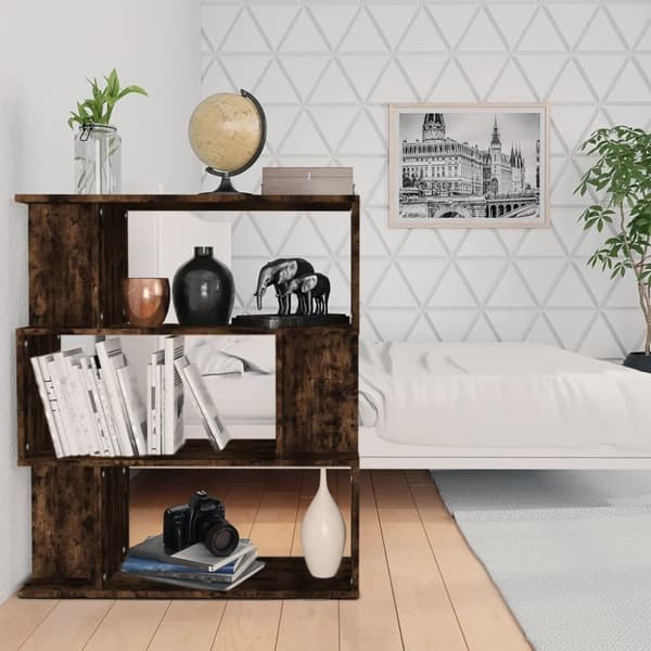 vidaXL bogreol/rumdeler 80x24x96 cm konstrueret træ røget egetræ -  Bogskabe & reoler