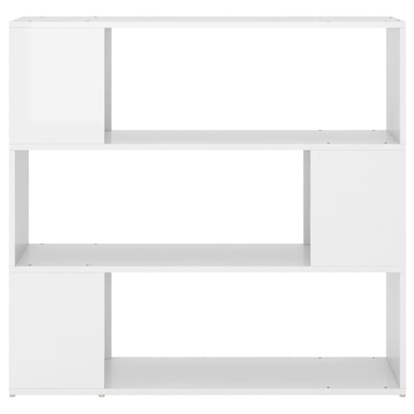 vidaXL bogskab/rumdeler 100x24x94 cm spånplade hvid højglans -  Bogskabe & reoler