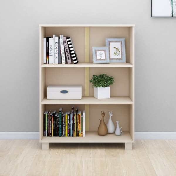 vidaXL Kirjahylly HAMAR hunajanruskea 85x35x112 cm täysi mänty -  Kirjahyllyt