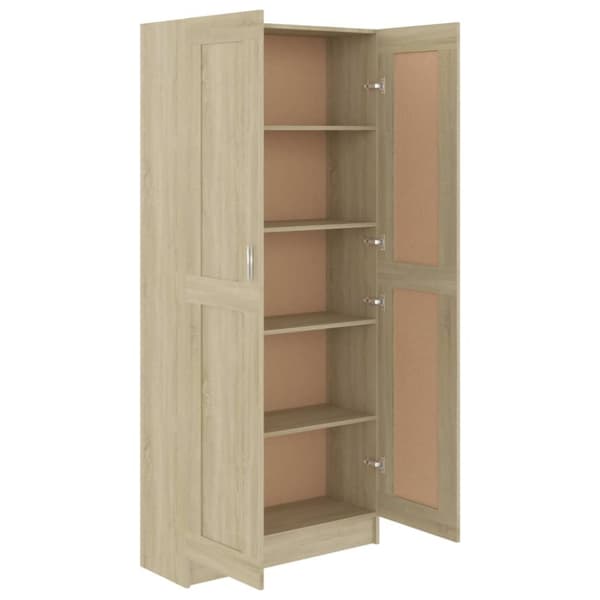 vidaXL bogskab 82,5x30,5x185,5 cm spånplade sonoma-eg - Bogskabe & reoler
