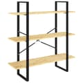 Pikkukuva 3 / 10: vidaXL 3-tasoinen kirjahylly 100x30x105 cm täysi mänty -  Kirjahyllyt