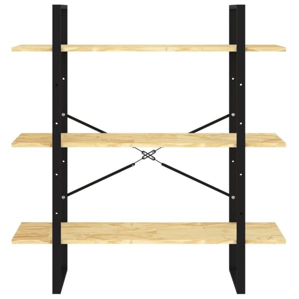 vidaXL 3-tasoinen kirjahylly 100x30x105 cm täysi mänty -  Kirjahyllyt