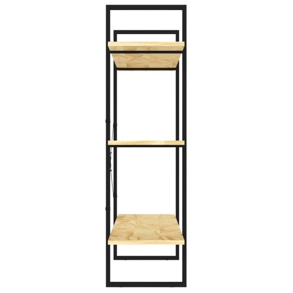 vidaXL 3-tasoinen kirjahylly 100x30x105 cm täysi mänty -  Kirjahyllyt
