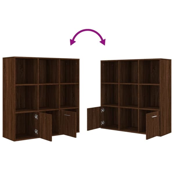 vidaXL bogreol 98x30x98 cm brun egetræsfarve - Bogskabe & reoler