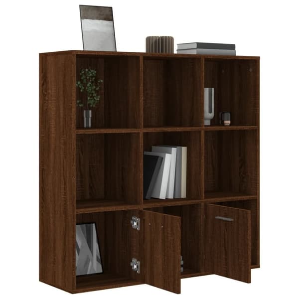 vidaXL bogreol 98x30x98 cm brun egetræsfarve - Bogskabe & reoler