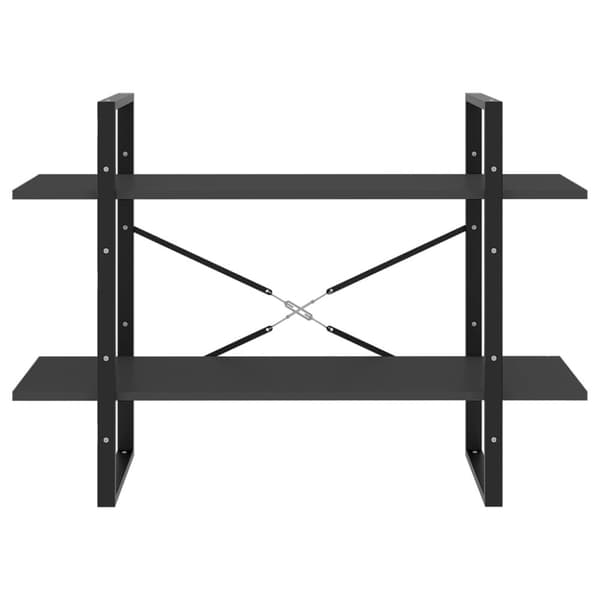 vidaXL bogreol med 2 hylder 100x30x70 cm konstrueret træ grå -  Bogskabe & reoler