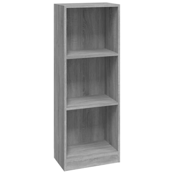 vidaXL 3-tasoinen Kirjahylly harmaa Sonoma 40x24x109 cm tekninen puu - Kirjahyllyt