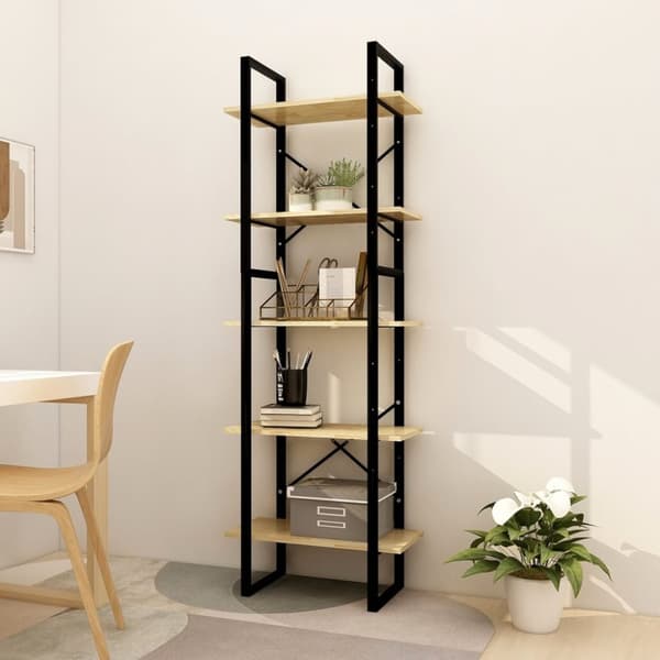 vidaXL Bokhylla 5 hyllplan 60x30x175 cm massiv furu -  Bokhyllor & fristående hyllor